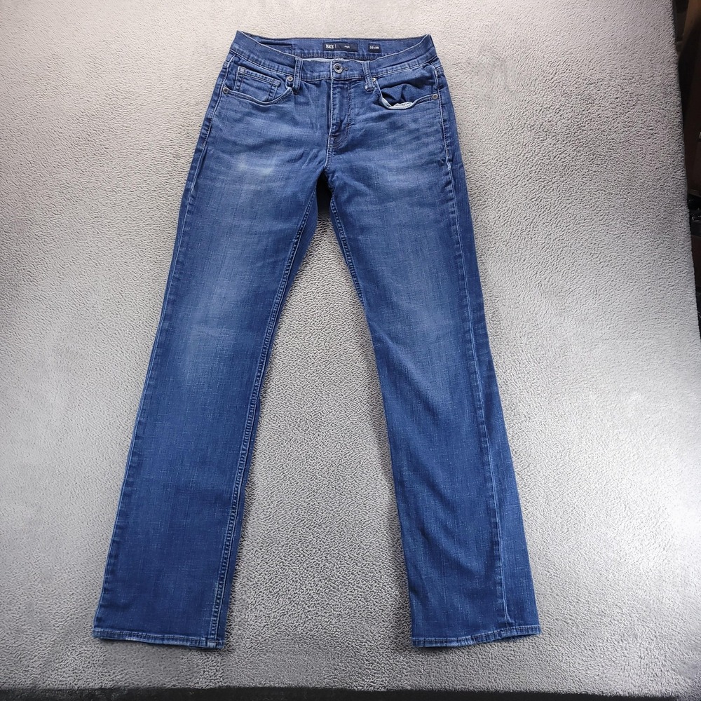 BKE Jeans Mens 32x36 Blue Jake Straight Stretch Dark Wash Denim Comfort 44390